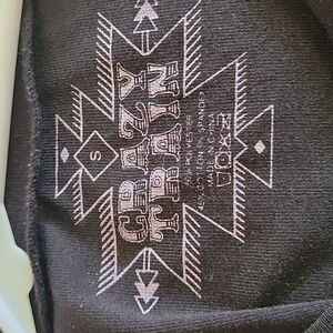 "CRAZY TRAIN" cow print Womans Size small Short Sleeve black and white cute cozy